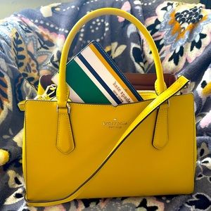Yellow Kate Spade Handbag & Wallet set